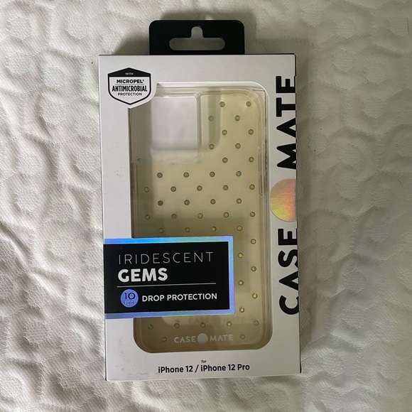 NEW Case Mate Iridescent Gems iPhone 12/ 12 Pro Case With 10 Ft Drop Protection - Picture 1 of 4
